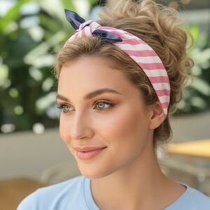 ✨NEW Pink and Blue Striped Headband